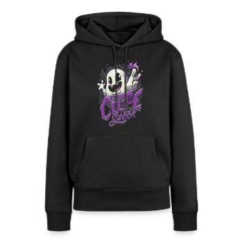 Appât fantôme trop mignon pour effrayer - Sweat à capuche Premium bio Femme - noir - Devant - Julia (174cm)