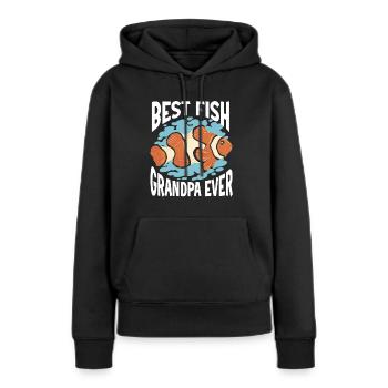 Aquariophile d’aquarium d’aquarium - Sweat à capuche Premium bio Femme - noir - Devant - Julia (174cm)