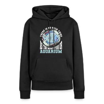 Aquariophile d’aquarium d’aquarium - Sweat à capuche Premium bio Femme - noir - Devant - Julia (174cm)