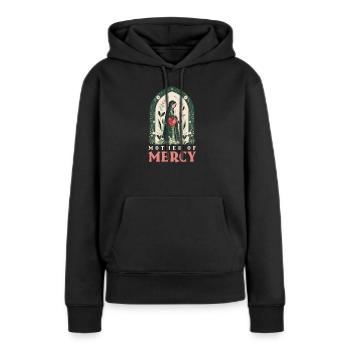 Jungfrau Maria Mutter der Barmherzigkeit - Frauen Premium Bio Hoodie - Schwarz - Vorne - Julia (174cm)