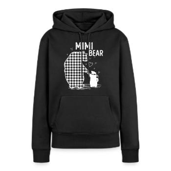 Mimi Bear - Women’s Premium Organic Hoodie - black - Front - Julia (174cm)