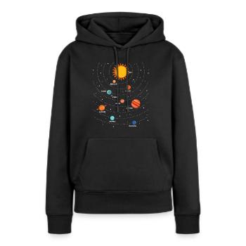 Planeten Wissenschaft Physik Universum Sonne - Frauen Premium Bio Hoodie - Schwarz - Vorne - Julia (174cm)