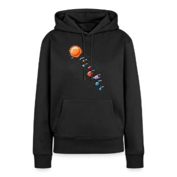 Planeten Wissenschaft Physik Universum Sonne - Frauen Premium Bio Hoodie - Schwarz - Vorne - Julia (174cm)