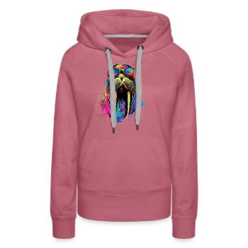 Walross Stoßzähne Robbe Wilde Pazifische Walrosse - Frauen Premium Bio Hoodie - Malve - Vorne - Isabella (175cm)