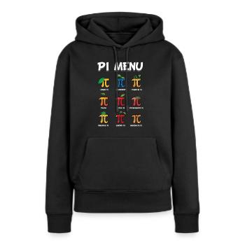 Pi Menü Entdecke Lustige Pi Day Früchte - Frauen Premium Bio Hoodie - Schwarz - Vorne - Julia (174cm)