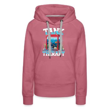 Aquarium aquatique - Sweat à capuche Premium bio Femme - mauve - Devant - Isabella (175cm)