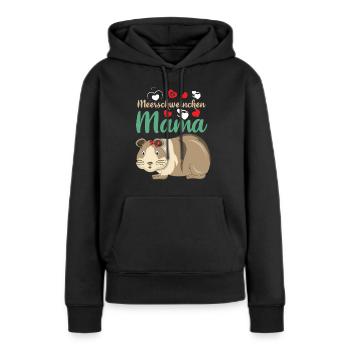 Cochon d’Inde Maman Amour sincère - Sweat à capuche Premium bio Femme - noir - Devant - Julia (174cm)