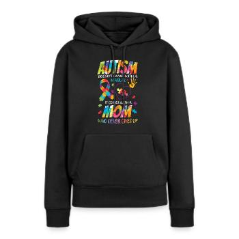 Autismus Kommt Nicht Mit Einer Anleitung - Frauen Premium Bio Hoodie - Schwarz - Vorne - Julia (174cm)