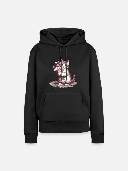 Rage Consumes Me Cat - Women’s Premium Organic Hoodie - black