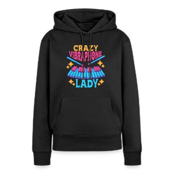 Vibraphon Marimba Crazy Vibraphone Lady - Sweat à capuche Premium bio Femme - noir - Devant - Julia (174cm)