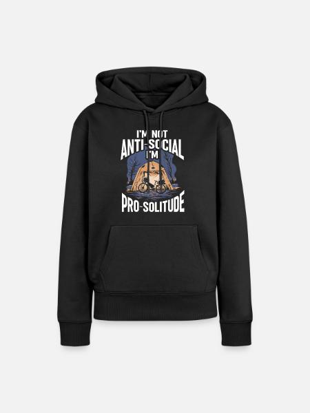Camping Campfire Camper - Frauen Premium Bio Hoodie - Schwarz