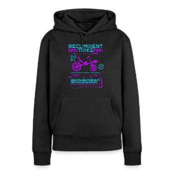 Tricycle couché Tricycle couché - Sweat à capuche Premium bio Femme - noir - Devant - Julia (174cm)
