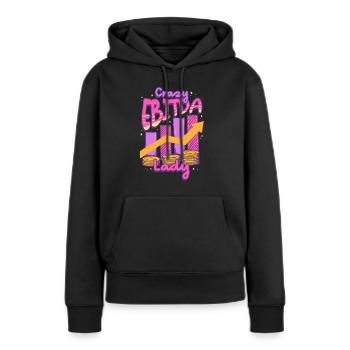 CFO Finanzvorstand Crazy EBITDA Lady - Frauen Premium Bio Hoodie - Schwarz - Vorne - Julia (174cm)
