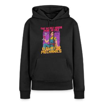 Elevator mechanic Elevator fitter - Women’s Premium Organic Hoodie - black - Front - Julia (174cm)