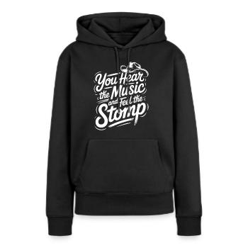 Country Line Dance Music Vibe - Frauen Premium Bio Hoodie - Schwarz - Vorne - Julia (174cm)