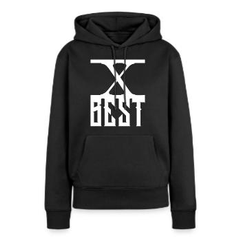 Meilleur - Sweat à capuche Premium bio Femme - noir - Devant - Julia (174cm)
