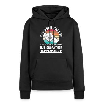 Pate Pate Geschenk - Frauen Premium Bio Hoodie - Schwarz - Vorne - Julia (174cm)