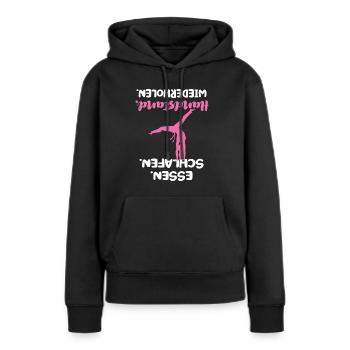 Handstand Handstände Turnerin Geschenk - Frauen Premium Bio Hoodie - Schwarz - Vorne - Julia (174cm)