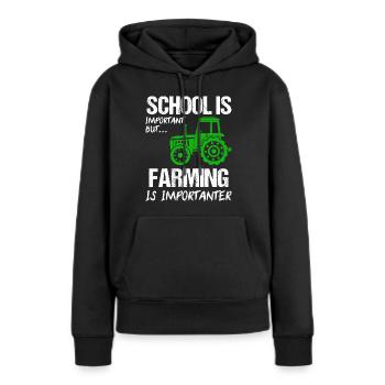 Landwirtschaft Farmer Farm Geschenk - Frauen Premium Bio Hoodie - Schwarz - Vorne - Julia (174cm)