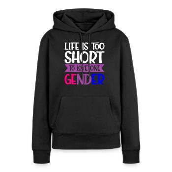 Bisexuelle Bisexuelle Flagge LGBT - Frauen Premium Bio Hoodie - Schwarz - Vorne - Julia (174cm)