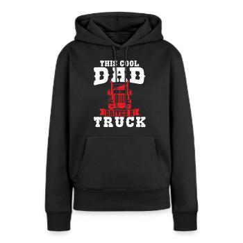 LKW-LKW-Antrieb-LKW Geschenk - Frauen Premium Bio Hoodie - Schwarz - Vorne - Julia (174cm)