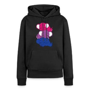 Bisexueller Elefant Bisexuell - Frauen Premium Bio Hoodie - Schwarz - Vorne - Julia (174cm)