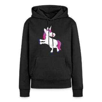 Bisexuelles Einhorn Bisexuell - Frauen Premium Bio Hoodie - Schwarz - Vorne - Julia (174cm)