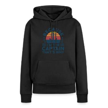 Kapitän Kapitäne Bootfahren Geschenk - Frauen Premium Bio Hoodie - Schwarz - Vorne - Julia (174cm)