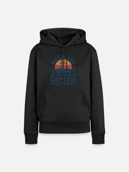 Kapitän Kapitäne Bootfahren Geschenk - Frauen Premium Bio Hoodie - Schwarz