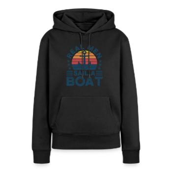Kapitän Kapitäne Bootfahren Geschenk - Frauen Premium Bio Hoodie - Schwarz - Vorne - Julia (174cm)