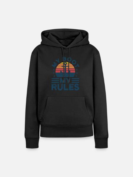 Kapitän Kapitäne Bootfahren Geschenk - Frauen Premium Bio Hoodie - Schwarz