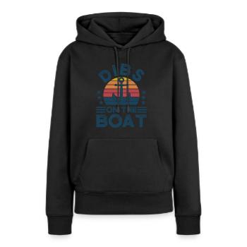 Kapitän Kapitäne Bootfahren Geschenk - Frauen Premium Bio Hoodie - Schwarz - Vorne - Julia (174cm)