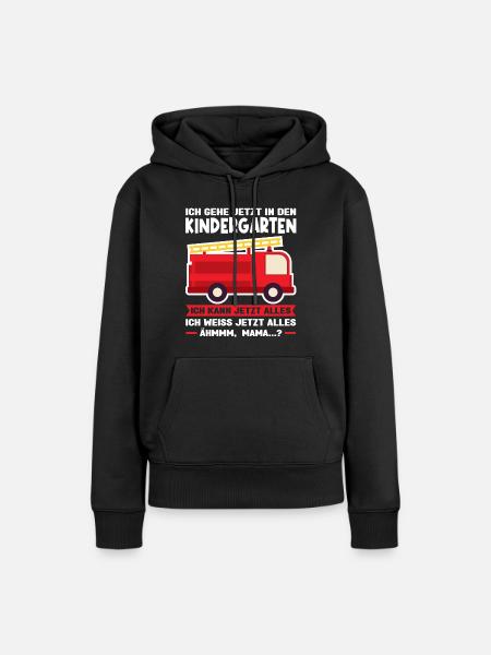 Kindergarten Feuerwehr Kindergartenanfänger - Frauen Premium Bio Hoodie - Schwarz