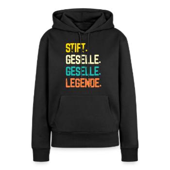 Geselle 2023 Geselle Geselle bestanden Geschenk - Frauen Premium Bio Hoodie - Schwarz - Vorne - Julia (174cm)