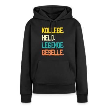 Geselle 2023 Geselle Geselle bestanden Geschenk - Frauen Premium Bio Hoodie - Schwarz - Vorne - Julia (174cm)