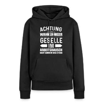 Geselle 2023 Geselle Geselle bestanden Geschenk - Frauen Premium Bio Hoodie - Schwarz - Vorne - Julia (174cm)