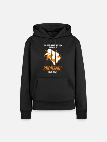 Scooter Roller Stehroller Geschenk - Frauen Premium Bio Hoodie - Schwarz