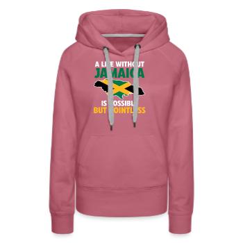 Jamaika Jamaikanische Flagge Jamaikanisches Gesche - Frauen Premium Bio Hoodie - Malve - Vorne - Isabella (175cm)