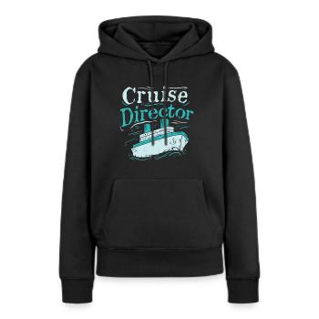 Directeur de croisière Croisières Croisières - Sweat à capuche Premium bio Femme - noir - Devant - Julia (174cm)
