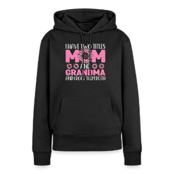 mother mum mom mum Geschenk - Frauen Premium Bio Hoodie - Schwarz - Vorne - Julia (174cm)