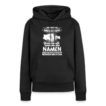 Opa Großvater Großväter Geschenk - Frauen Premium Bio Hoodie - Schwarz - Vorne - Julia (174cm)