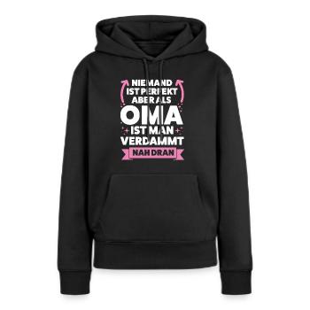 Oma Großmutter Großmütter Geschenk - Frauen Premium Bio Hoodie - Schwarz - Vorne - Julia (174cm)