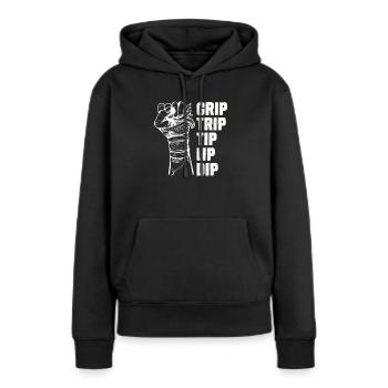 Grip Trip Tip Lip Dip Armwrestling Armwrestler - Sweat à capuche Premium bio Femme - noir - Devant - Julia (174cm)