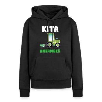 Kita Anfänger Traktor Kita-Anfang Geschenk - Frauen Premium Bio Hoodie - Schwarz - Vorne - Julia (174cm)