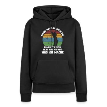 Golfspieler Sport Golfspieler Geschenk - Frauen Premium Bio Hoodie - Schwarz - Vorne - Julia (174cm)