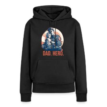Veteran Day Dad Opa Veteranen - Frauen Premium Bio Hoodie - Schwarz - Vorne - Julia (174cm)