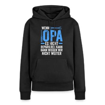 Opa Großvater Großvater Geschenk - Frauen Premium Bio Hoodie - Schwarz - Vorne - Julia (174cm)