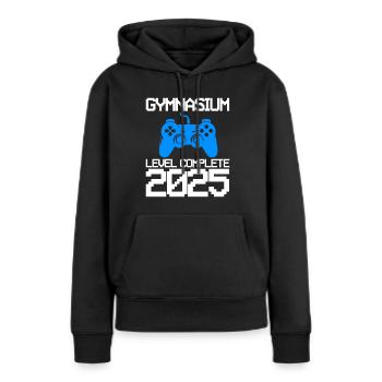 Gymnasium Ausbildung Gymnasium beendet Geschenk - Frauen Premium Bio Hoodie - Schwarz - Vorne - Julia (174cm)