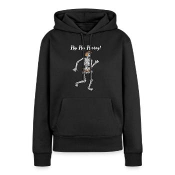 Chirurgie de la hanche Hip Hourra - Sweat à capuche Premium bio Femme - noir - Devant - Julia (174cm)