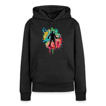 Eishockey Spieler - Frauen Premium Bio Hoodie - Schwarz - Vorne - Julia (174cm)